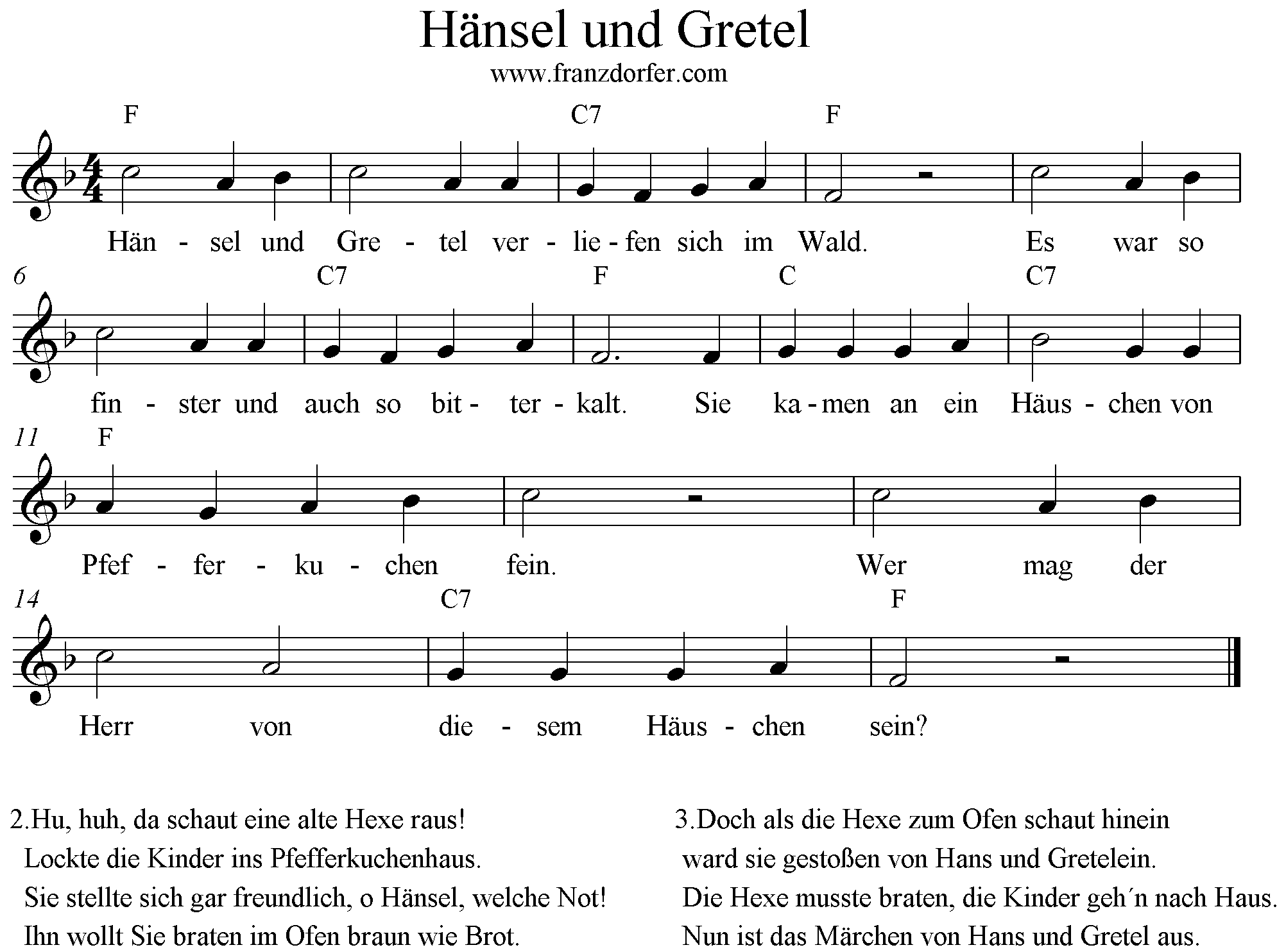 hänsel und gretel lied text